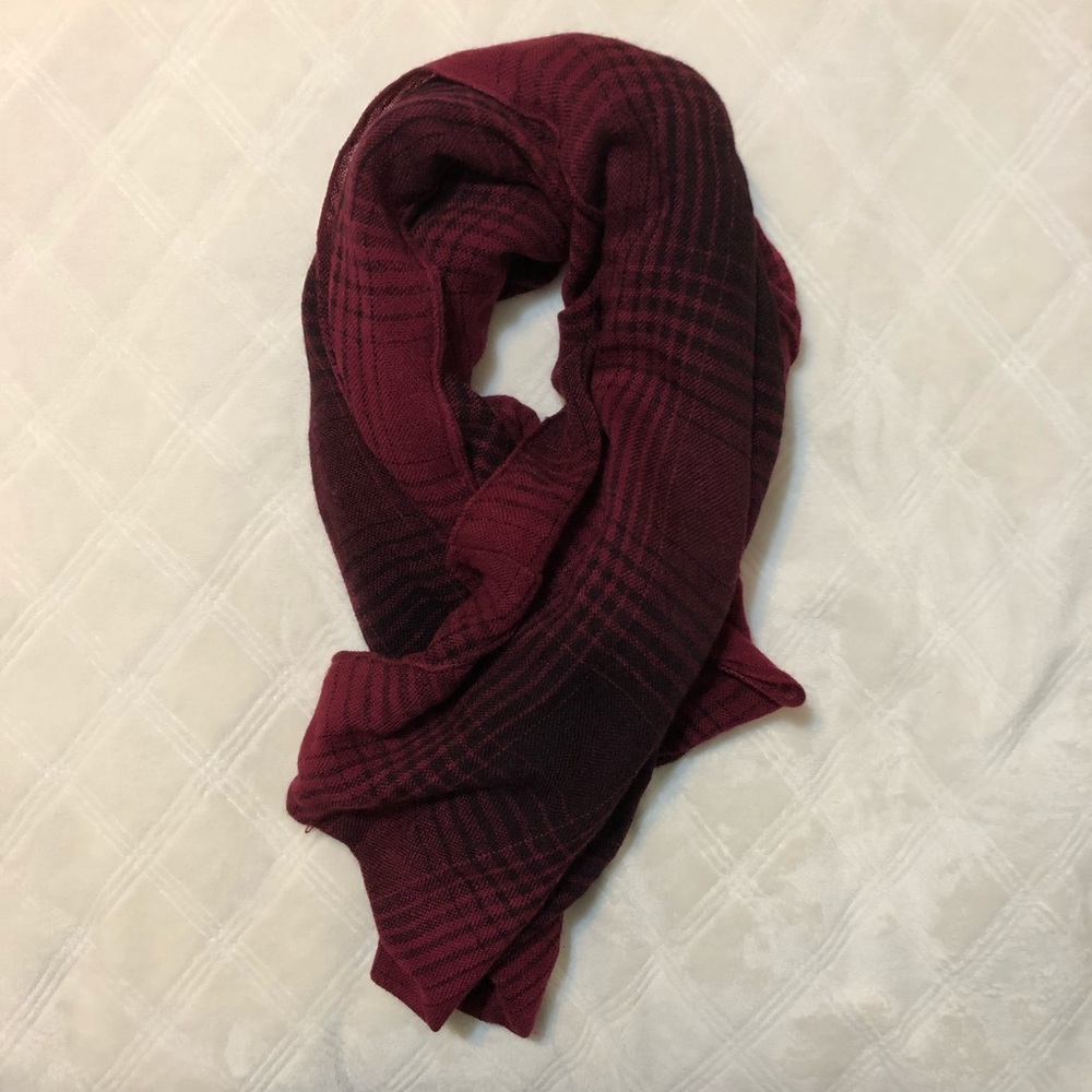 Modena Red And Black Plaid Scarf